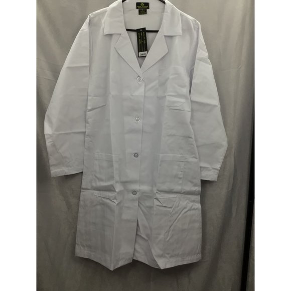 Natural Uniforms Unisex 40 In. Lab Coat Long Sleeve Large NWT - Picture 9 of 9